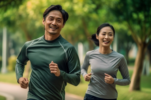 有酸素運動による血糖値、インスリン、グルカゴン濃度の変化
